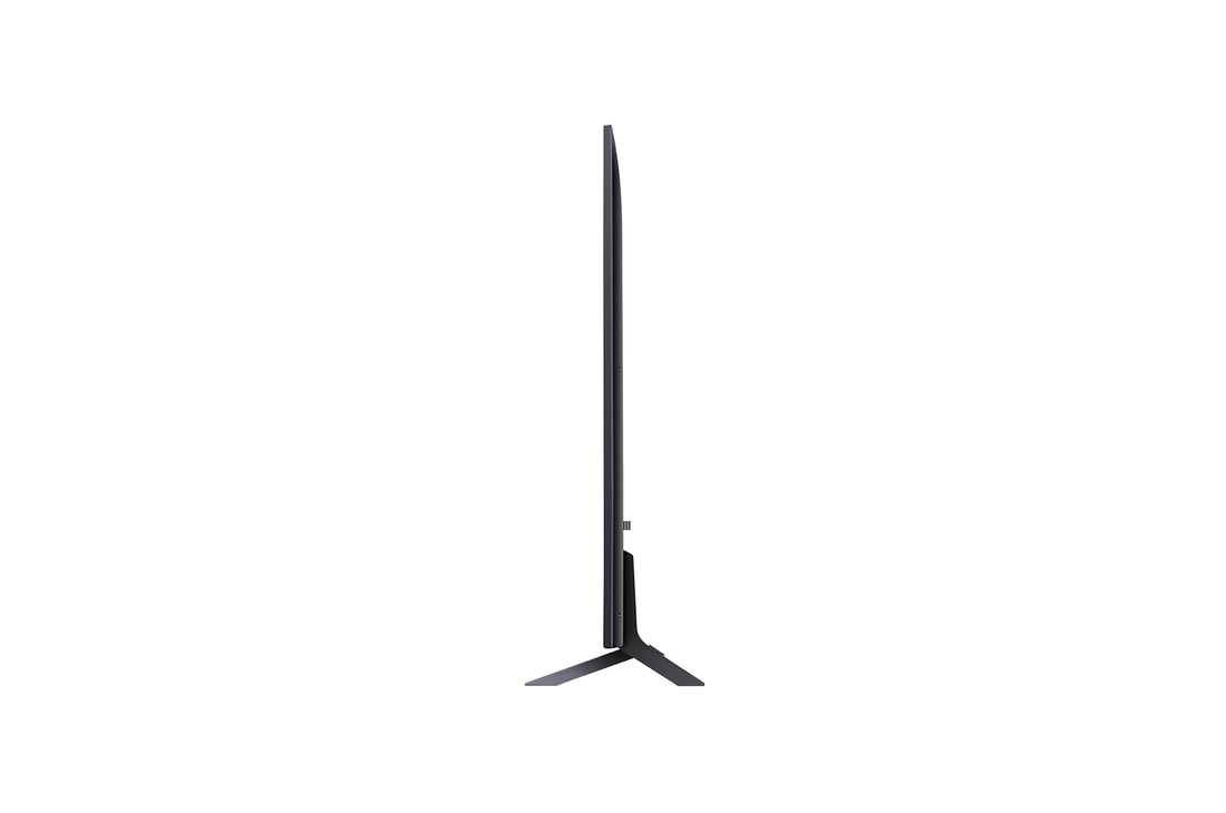 Side view of LG QNED TV, QNED80