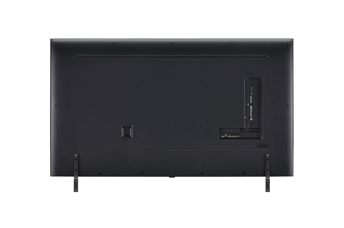 Rear view of LG QNED TV, QNED80
