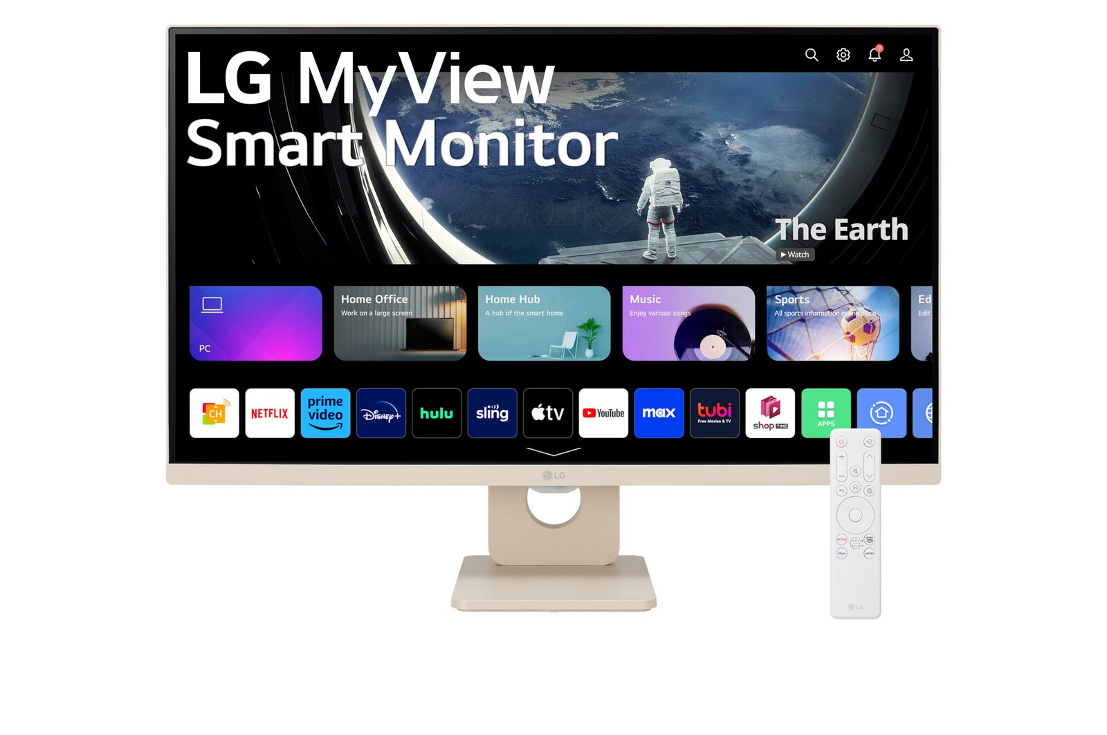 Front view with remote control