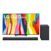 LG OLED55C2PSA Front view  + soundbar 