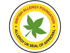  Logo aprobado por British Allergy Foundation