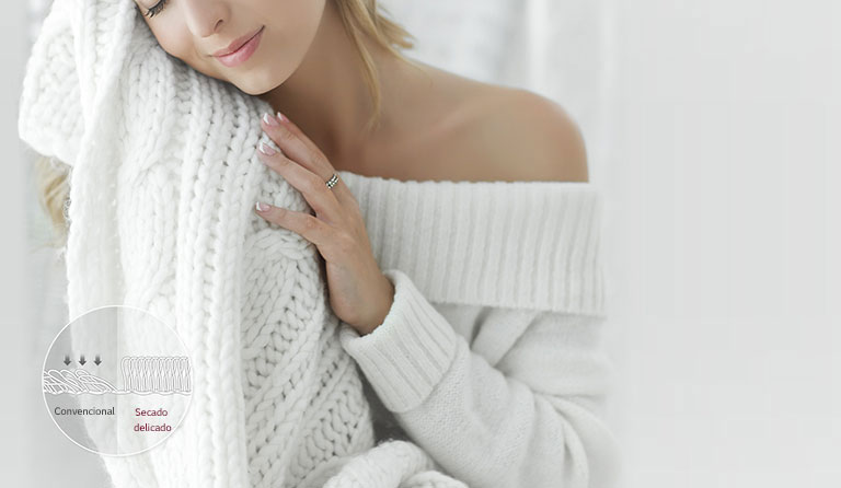 El secado delicado previene arrugas y daños para tus prendas delicadas.