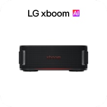 Vista frontal del producto LG XBOOM AI.