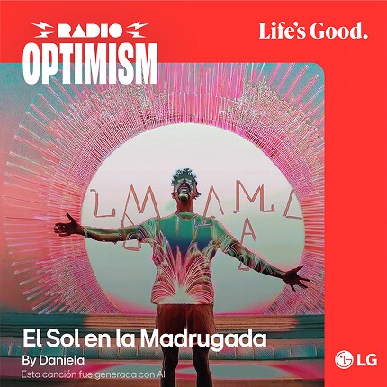 La portada del álbum El Sol en la Madrugada, creada por Daniela mediante IA.