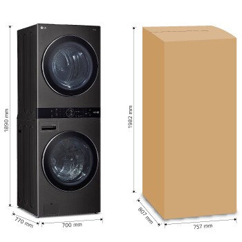 LG Torre de lavado WashTower™ con AI DD™ 22kg (con Secadora de gas), WK22BS6
