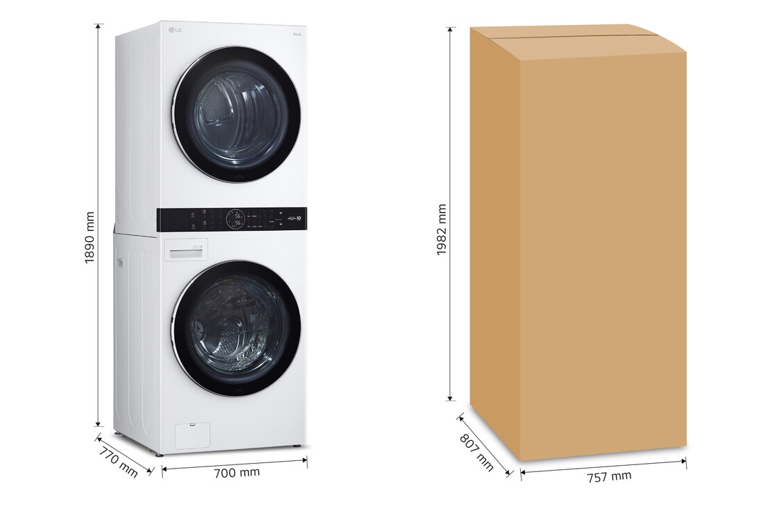 LG Torre de lavado WashTower™ con AI DD™ 22kg (con Secadora de gas) , WK22WS6