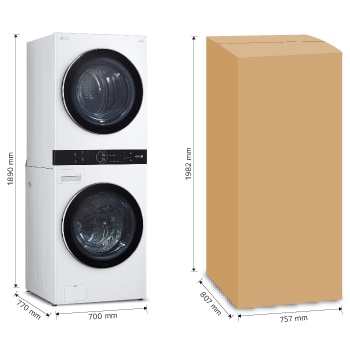 LG Torre de lavado WashTower™ con AI DD™ 22kg (con Secadora de gas) , WK22WS6