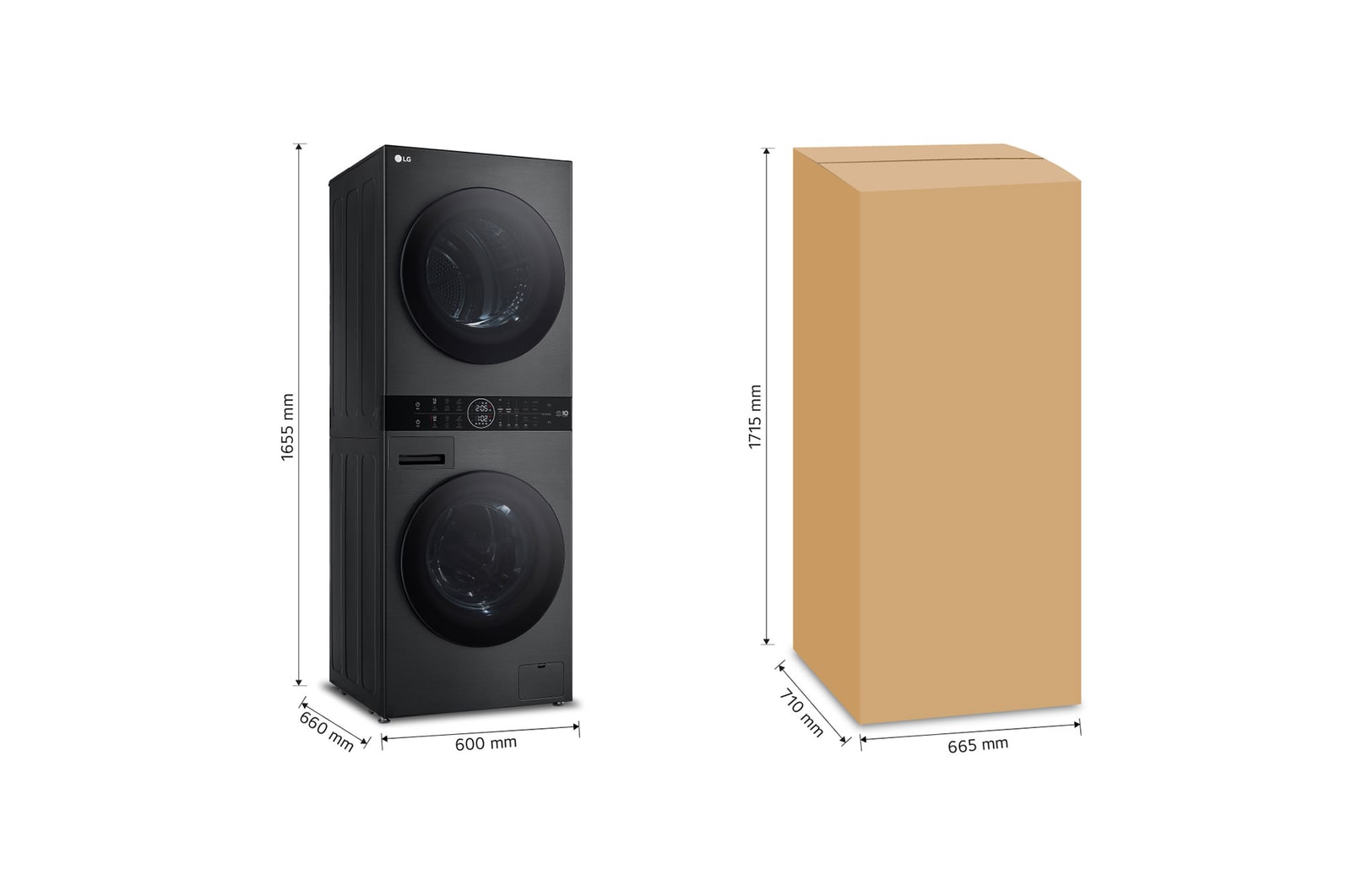 LG Torre de lavado LG WashTower™ con AI DD™ 14kg/10kg (Lavadora eléctrica voltaje 120V y Secadora con Bomba de calor DUAL Inverter™), WK14BS6