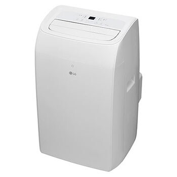 Right-side view of a portable air conditioner