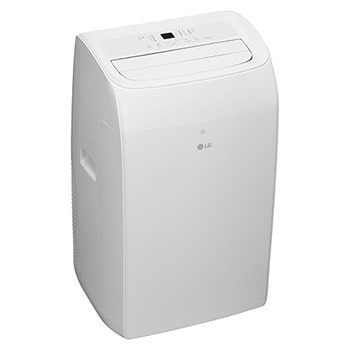 Left-side view of a portable air conditioner