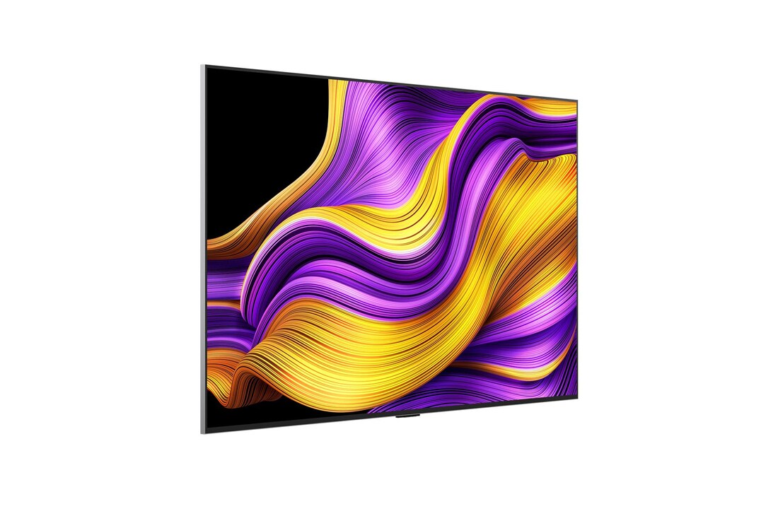 Left-facing side view of LG OLED evo AI G5 4K Smart TV.