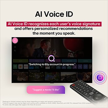 Primer plano de la pantalla de una LG TV en la que se muestra cómo funciona AI Search. Hay una pequeña ventana de chat abierta en la que se muestra cómo el usuario preguntó qué eventos deportivos estaban disponibles. AI Search respondió a través del chat y mostró imágenes en miniatura del contenido disponible. También hay un indicador para preguntar a Microsoft Copilot. 
