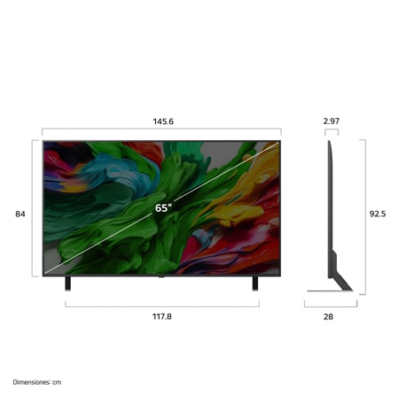 LG Pantalla 65 pulgadas LG AI QNED evo QNED85 MiniLED 4K Smart TV 2025 , 65QNED85ASG