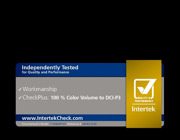 Certificación de Intertrek para 100 % de volumen de color para DCI-P3.