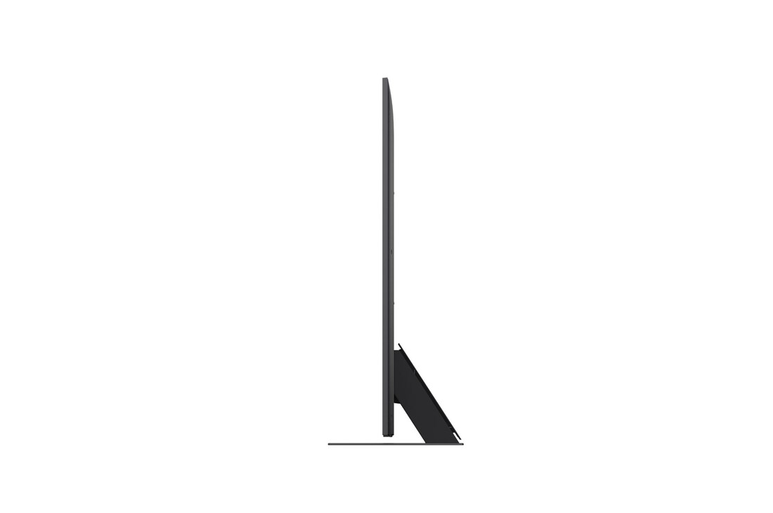 Left-facing side view of LG QNED evo QNED85 TV