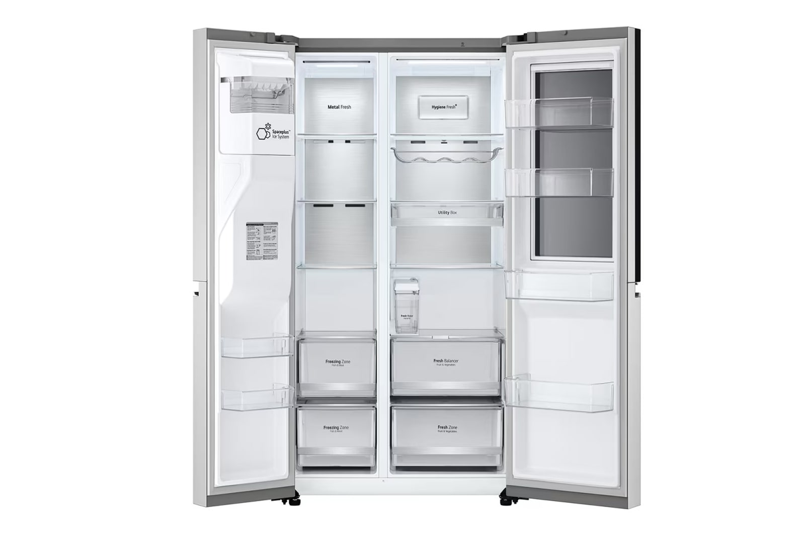 LG 674L Side-by-Side Fridge with InstaView & Door-in-Door™ in Noble Steel Finish , GC-X257CSES