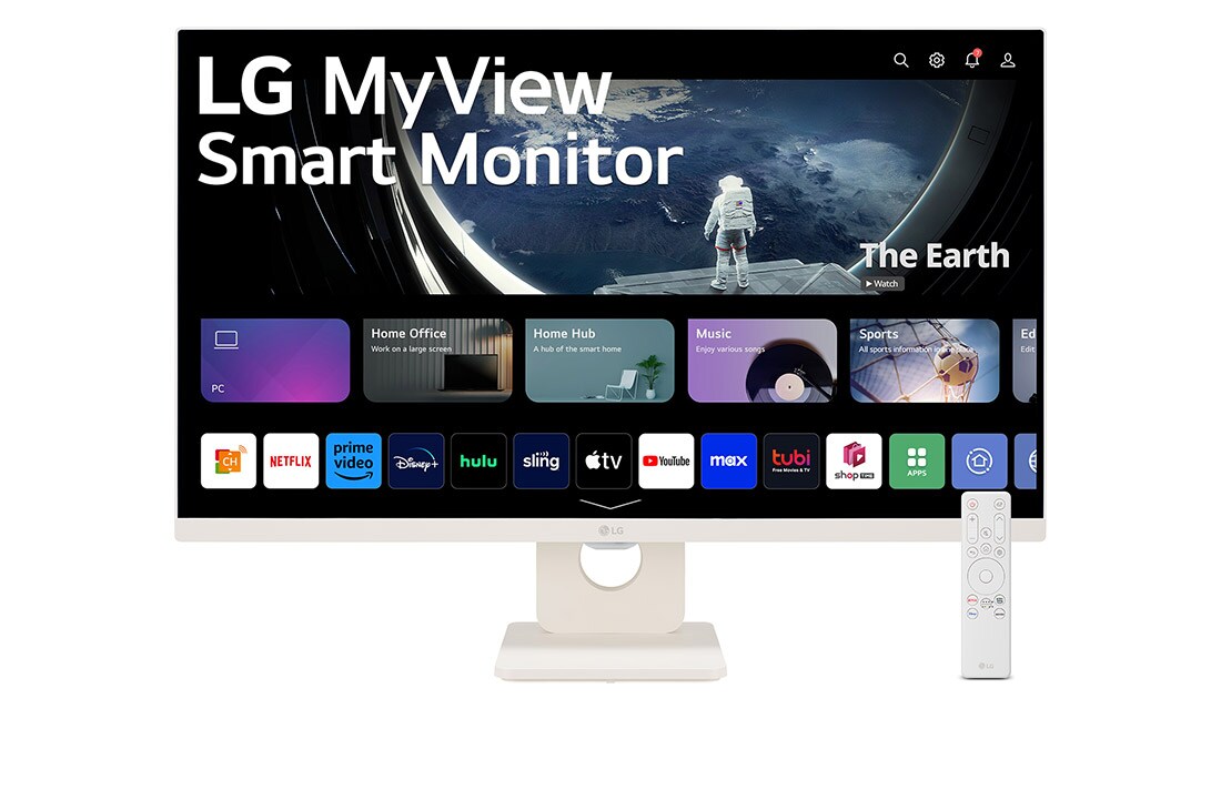LG 27" Full HD IPS Smart Monitor with webOS, 27SR50F-W
