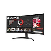 LG 34" 21:9 Curved UltraWide™ QHD (3440x1440) Monitor with FreeSync™, 34WR50QC-B