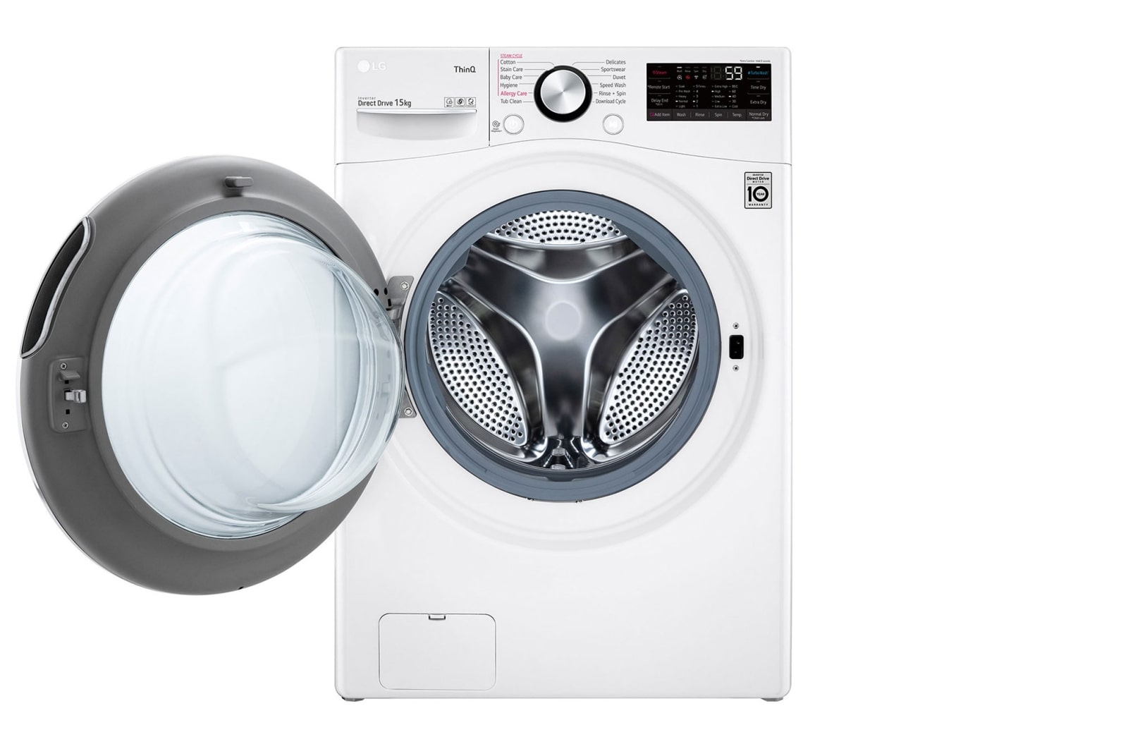 LG 15kg Washing Machine with AI Direct Drive™ and TurboWash™, F2515STGW