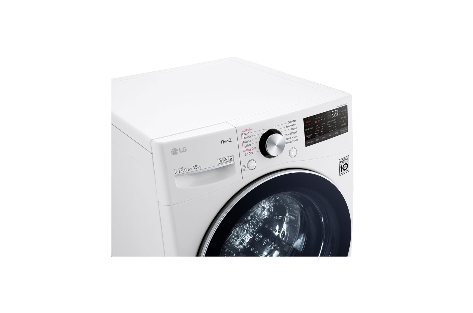 LG 15kg Washing Machine with AI Direct Drive™ and TurboWash™, F2515STGW