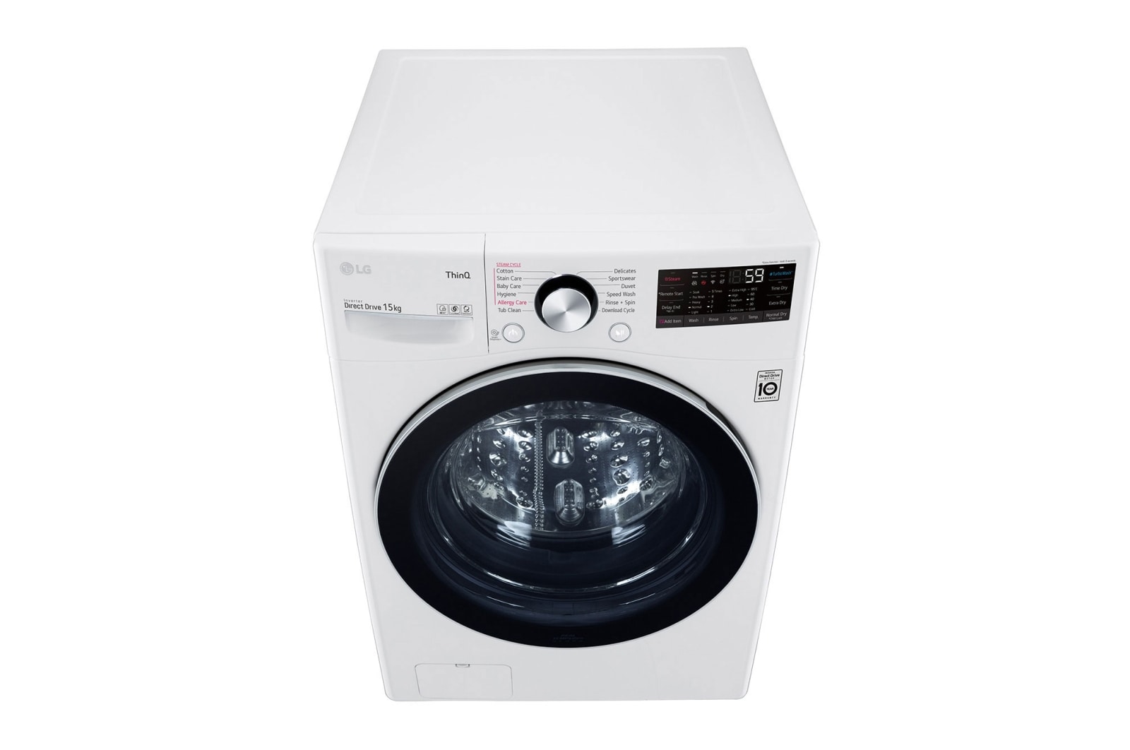 LG 15kg Washing Machine with AI Direct Drive™ and TurboWash™, F2515STGW