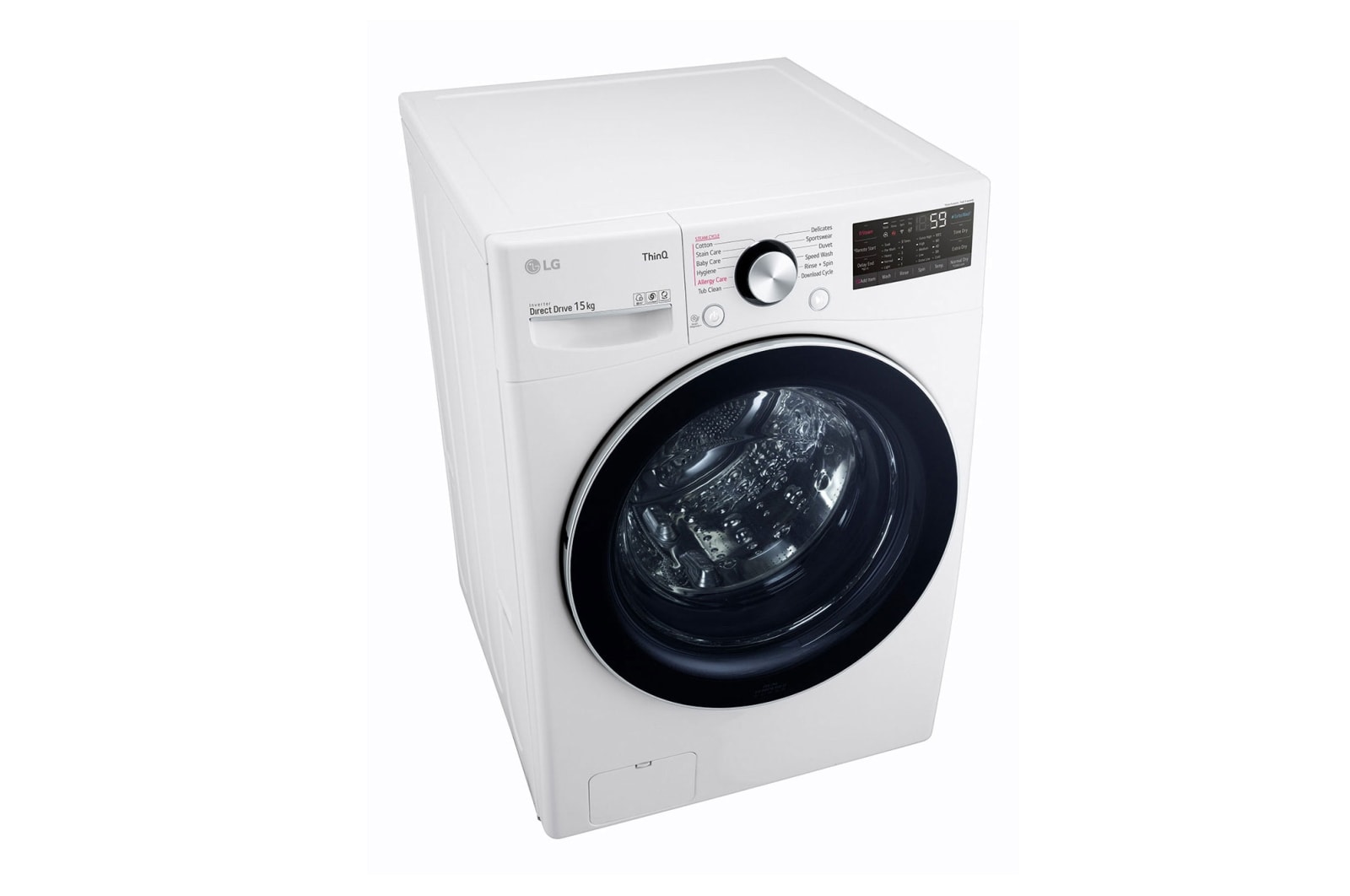 LG 15kg Washing Machine with AI Direct Drive™ and TurboWash™, F2515STGW