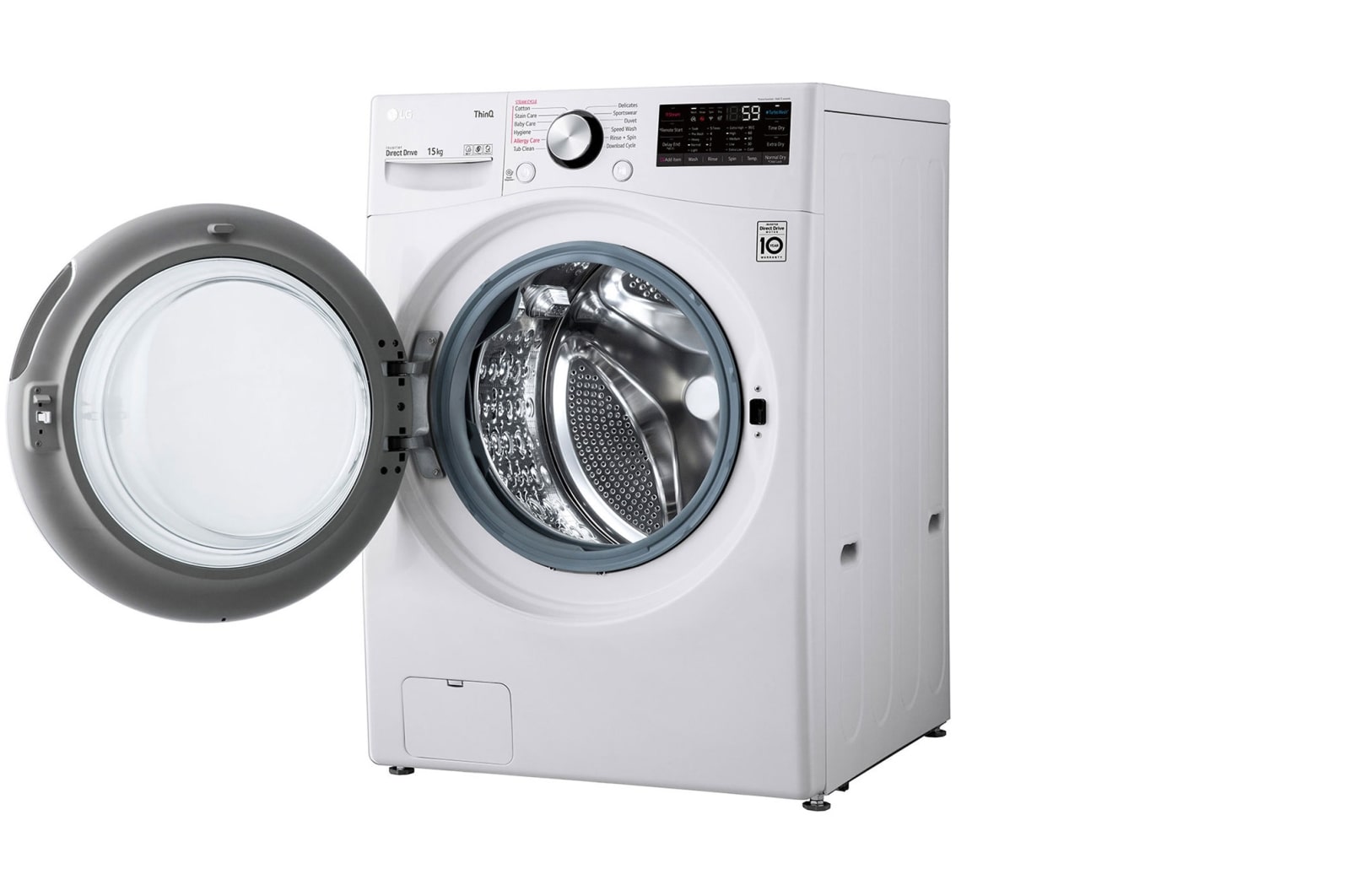 LG 15kg Washing Machine with AI Direct Drive™ and TurboWash™, F2515STGW