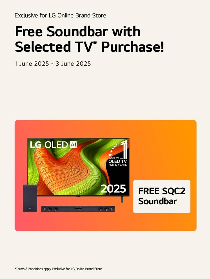 Free Soundbar with Selected TV purchase