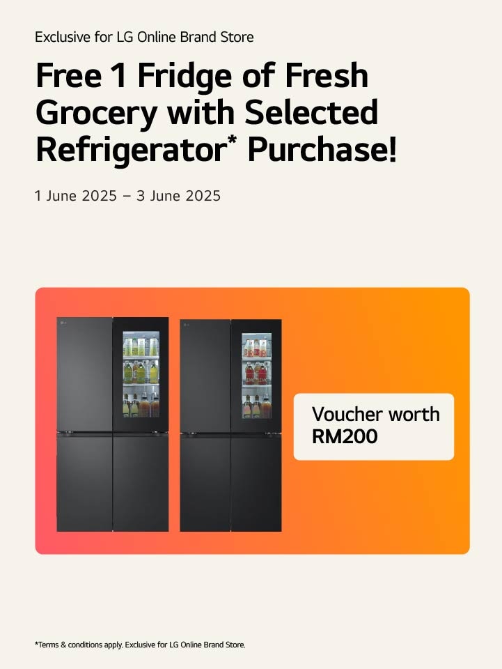 Free fridge of fresh grocery