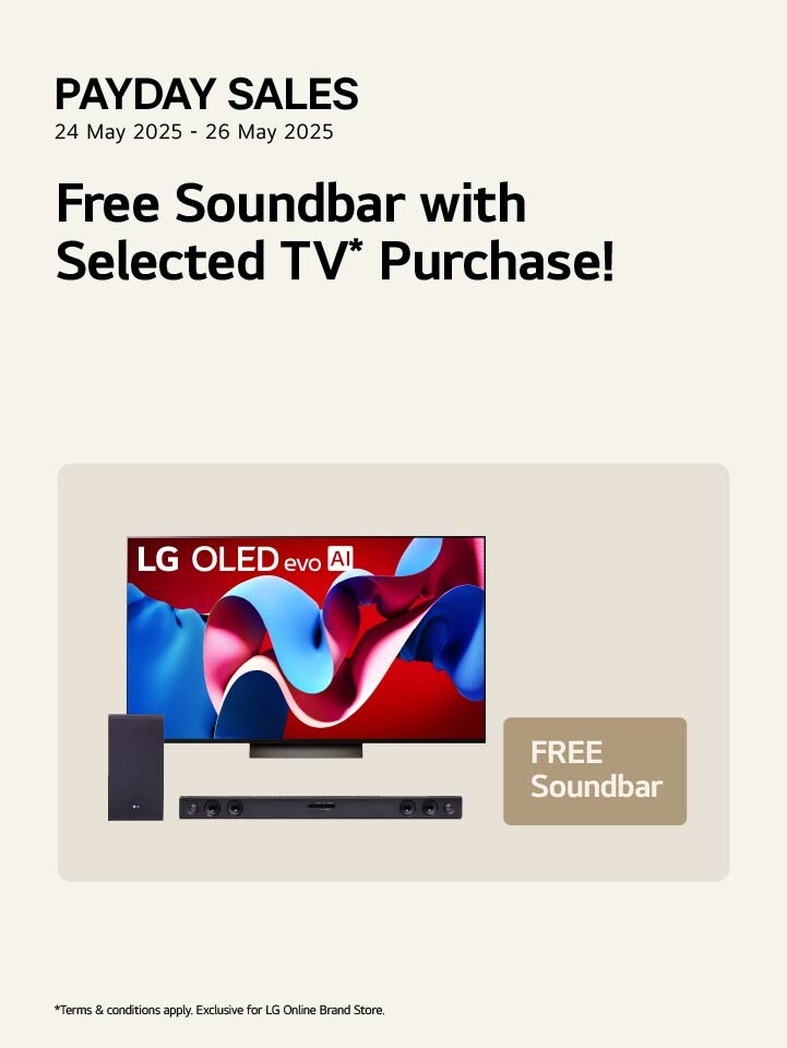 Free Soundbar with Selected TV purchase