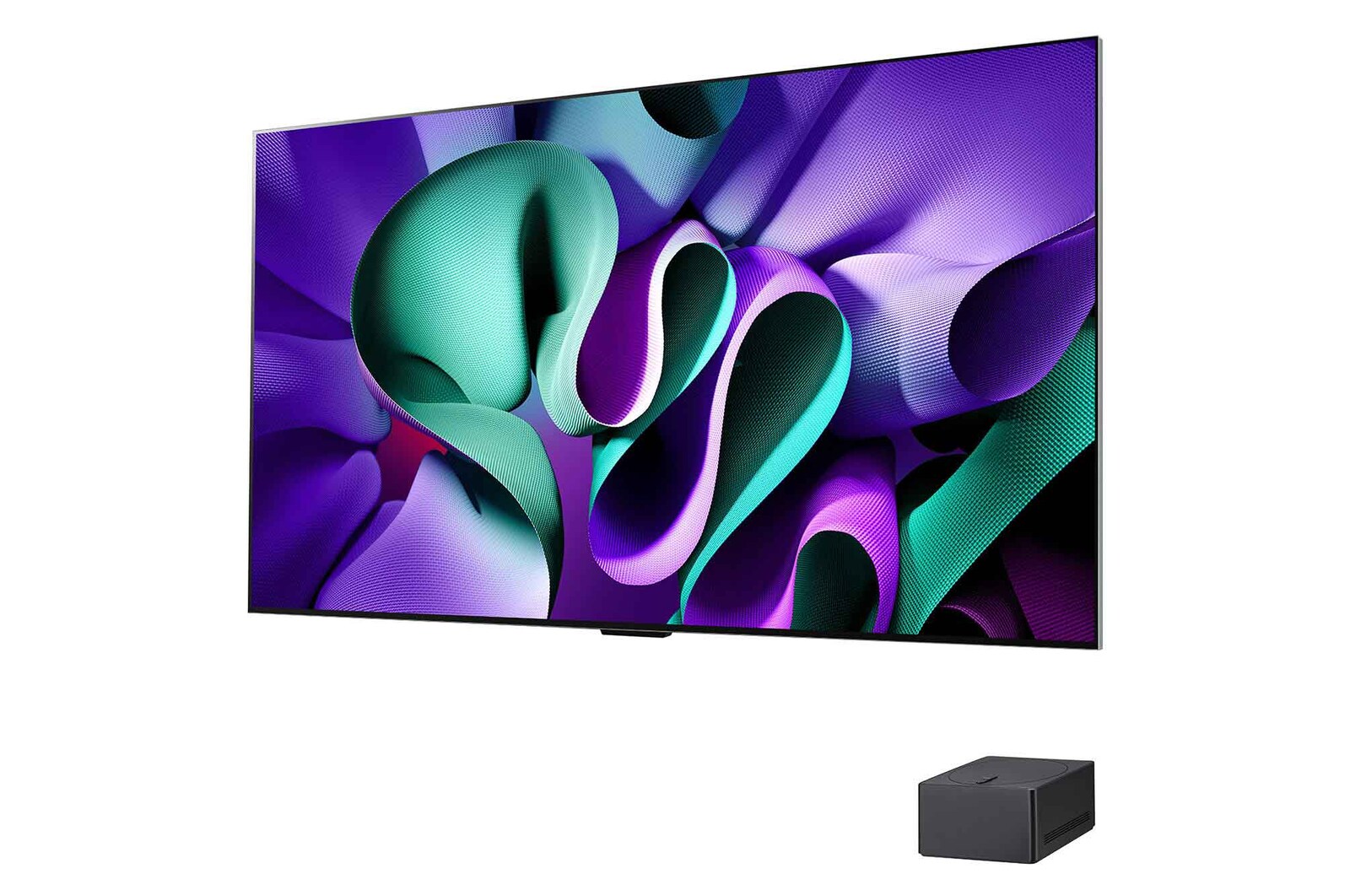 Angled view of LG OLED evo TV, OLED M4 from above