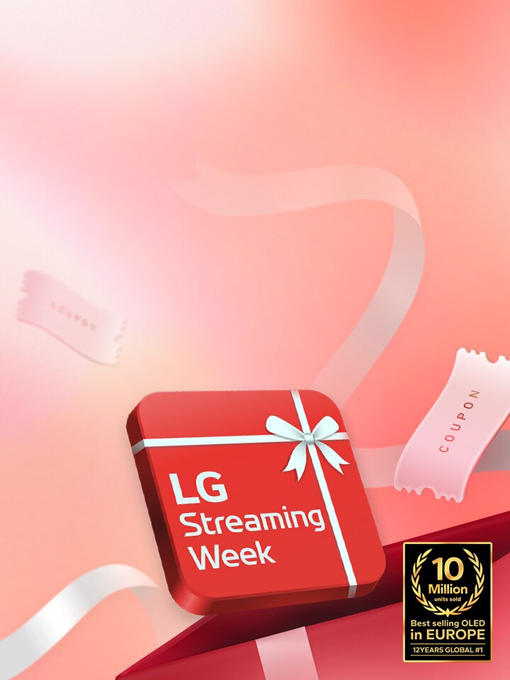 Er staat een rood vakje op met de tekst ‘LG Streaming Week’.