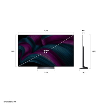 Achteraanzicht van LG OLED evo AI C5 4K Smart TV.
