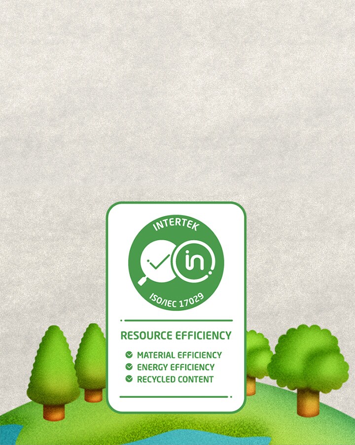 Keurmerk voor efficiënt gebruik van hulpbronnen van Intertek.
