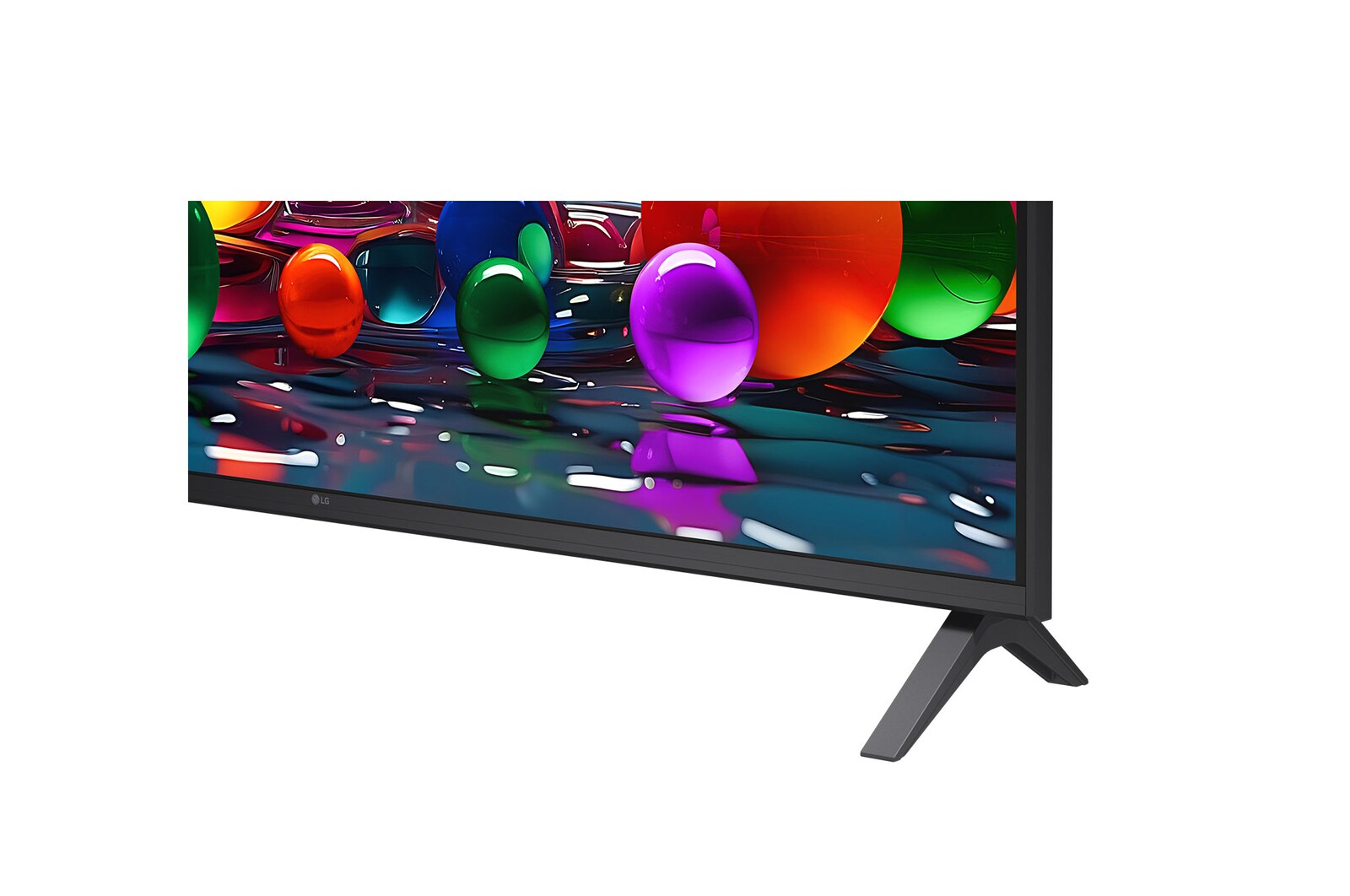 LG TV met een indrukwekkend groot scherm aan de muur boven een LG Soundbar in een moderne woonkamer.