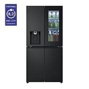 Voorkant van 508L Amerikaanse koelkast Zwart | InstaView™ | DoorCooling+™ | Uvnano™ - GMG860EPBE