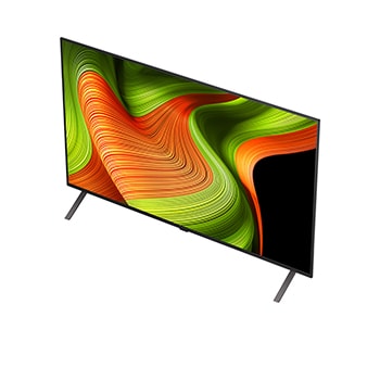 Licht schuine weergave van LG OLED AI B5 4K Smart TV.