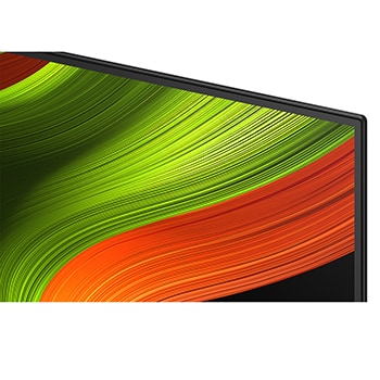 Licht schuine weergave van LG OLED AI B5 4K Smart TV.