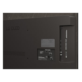 Achteraanzicht van LG OLED AI B5 4K Smart TV.