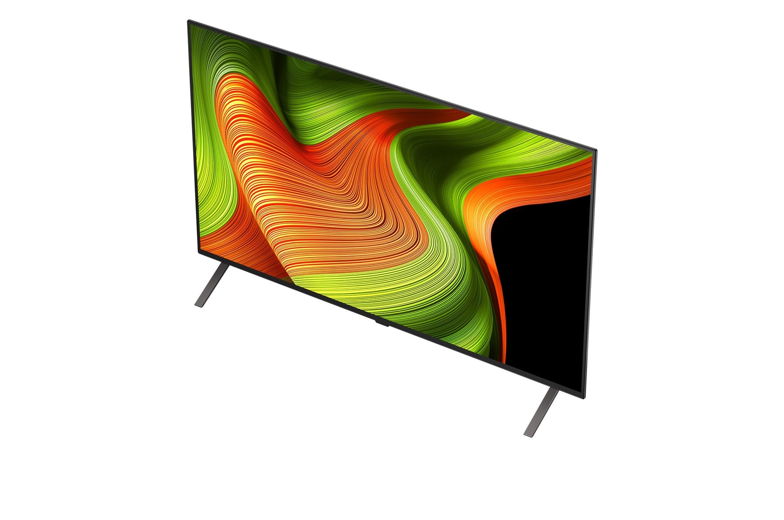 Licht schuine weergave van LG OLED AI B5 4K Smart TV.