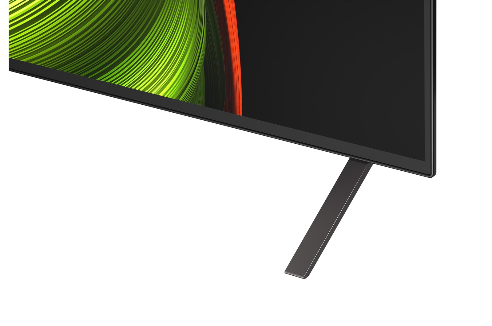 Licht schuine weergave van LG OLED AI B5 4K Smart TV.