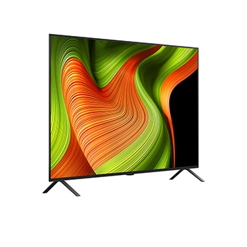 Licht schuine weergave van LG OLED AI B5 4K Smart TV.