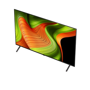 Licht schuine weergave van LG OLED AI B5 4K Smart TV.