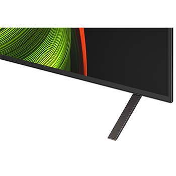 Licht schuine weergave van LG OLED AI B5 4K Smart TV.