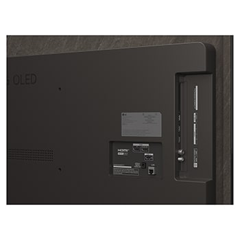 Achteraanzicht van LG OLED AI B5 4K Smart TV.