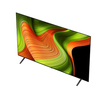 Licht schuine weergave van LG OLED AI B5 4K Smart TV.