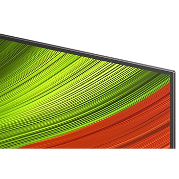 Licht schuine weergave van LG OLED AI B5 4K Smart TV.