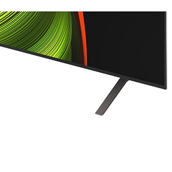 Licht schuine weergave van LG OLED AI B5 4K Smart TV.