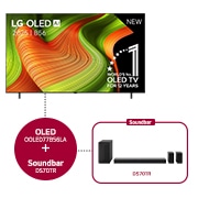Vooraanzicht van LG OLED AI C5 4K Smart TV. 12 jaar nummer 1 OLED-embleem ter wereld en het LG OLED AI 2025-logo staan op het scherm.