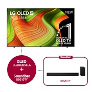 Vooraanzicht van LG OLED AI C5 4K Smart TV. 12 jaar nummer 1 OLED-embleem ter wereld en het LG OLED AI 2025-logo staan op het scherm.